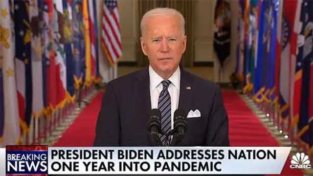 Biden ordenó comenzar la vacunación de todos los adultos de Estados Unidos antes del 1 de mayo. (Foto: CNBC)