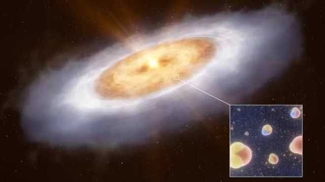 El agua puede encontrarse en estado gaseoso hacia la zona central de los discos, cerca de la estrella. (Foto: ESO)